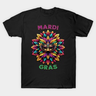 Vibrant Mardi Gras Celebration Art. T-Shirt